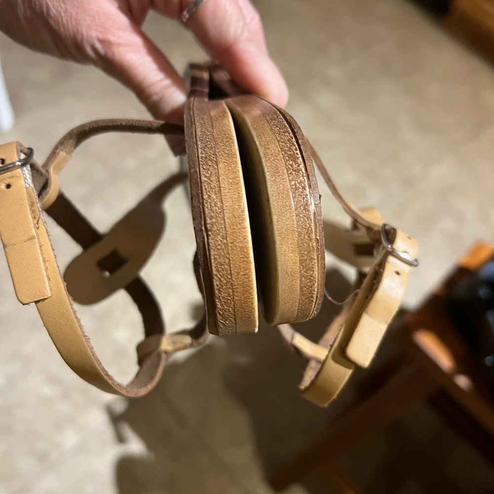 Leopard Print Leather Sandals - image 5